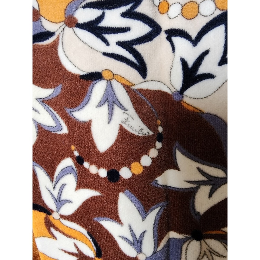 Vtg 70s Emilio Pucci Saks Skirt Set Women 12 Floral Velvet Jacket Maxi Skirt‎ - Picture 12 of 16